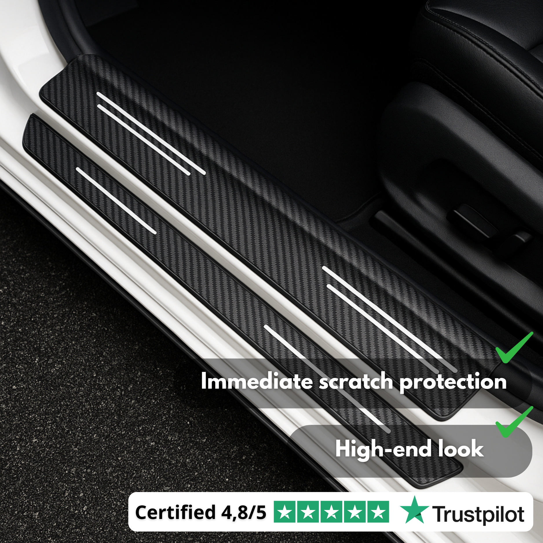 StepGuard Carbon | Sleek Door Sill Protector