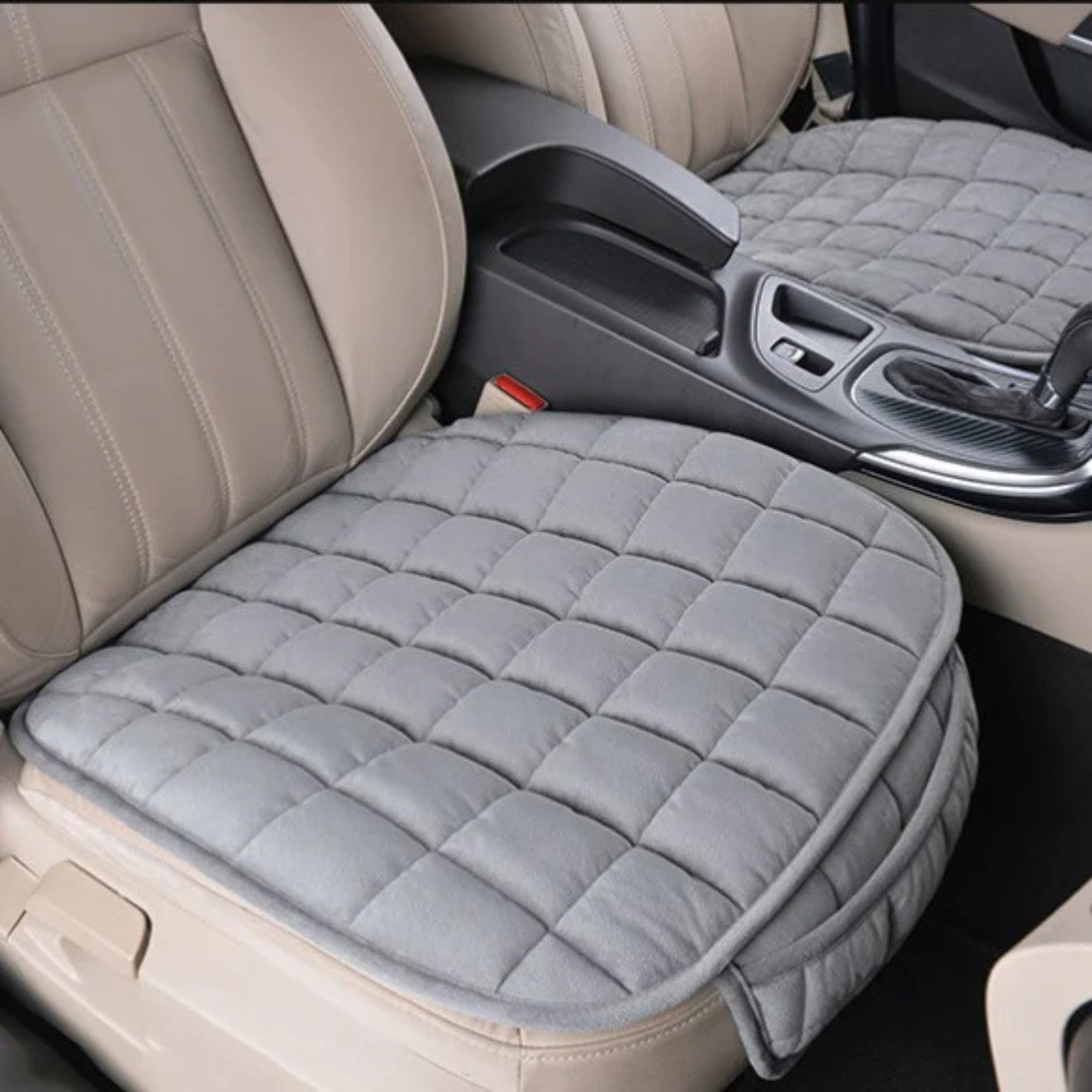 ComfortPad™ Luxe | Quilted Car Seat Cushion with Storage Pocket