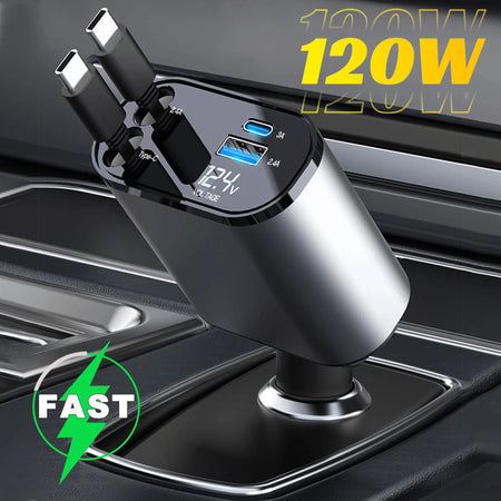 PowerLink™ | The Ultimate 4-in-1 Retractable Charger for Total Freedom