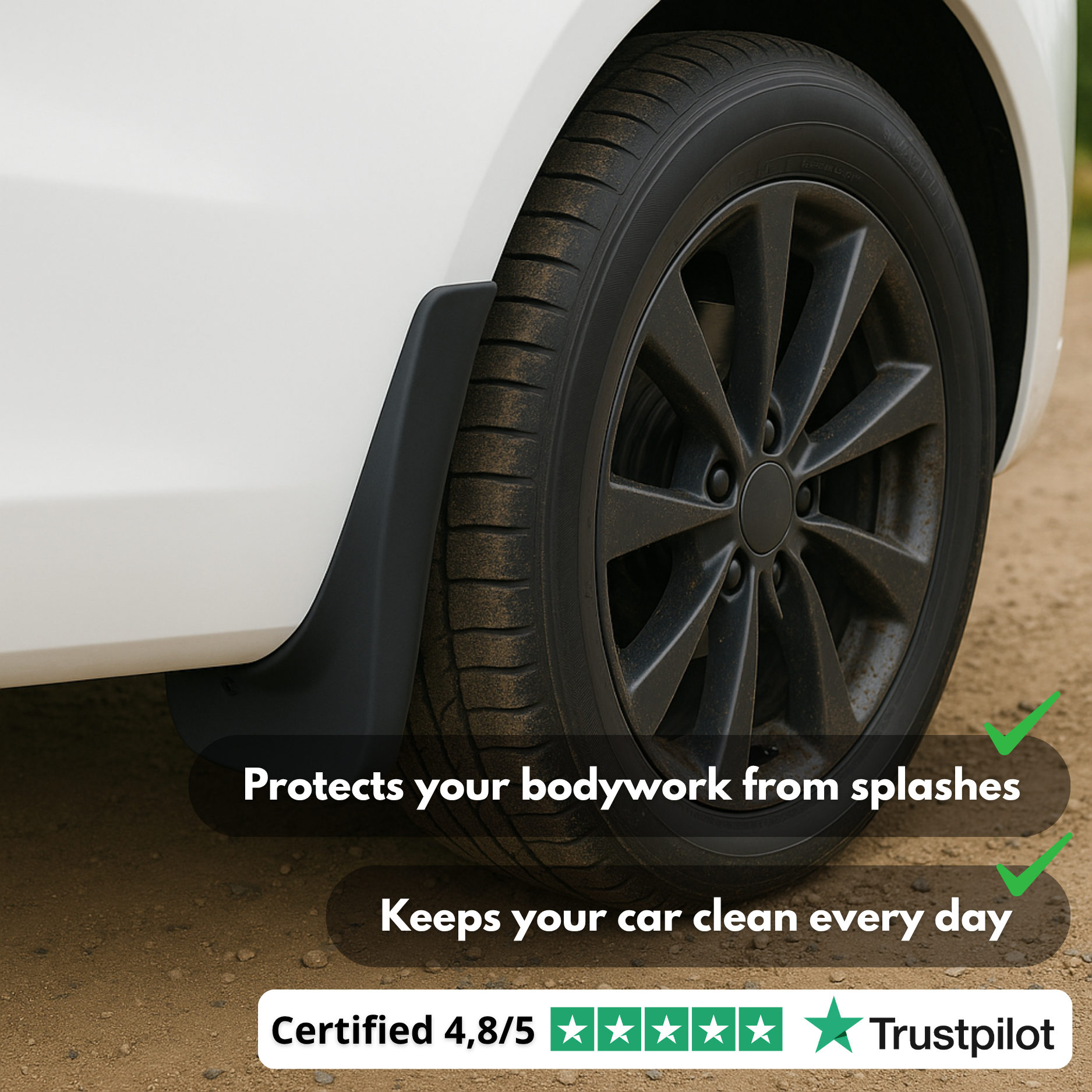 MudGuard™ Pro | Rear Wheel Splash Protector for Cars (2 pcs)