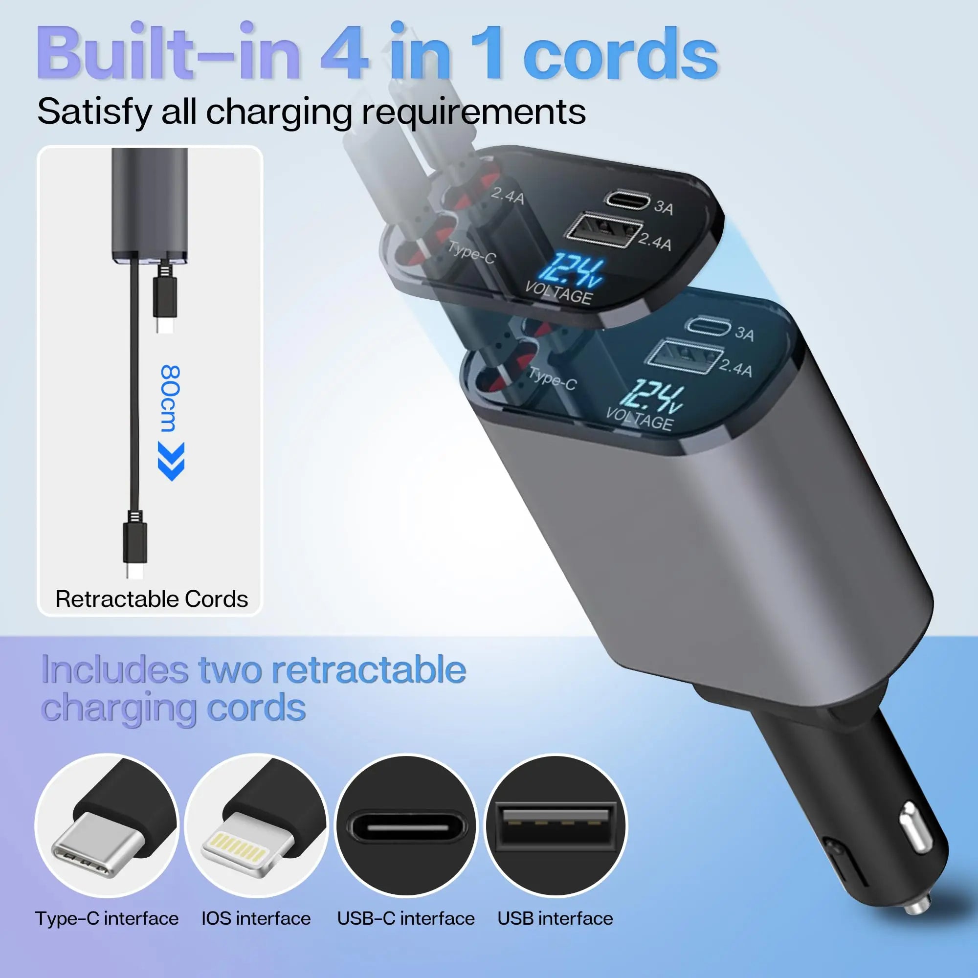 PowerLink™ | The Ultimate 4-in-1 Retractable Charger for Total Freedom