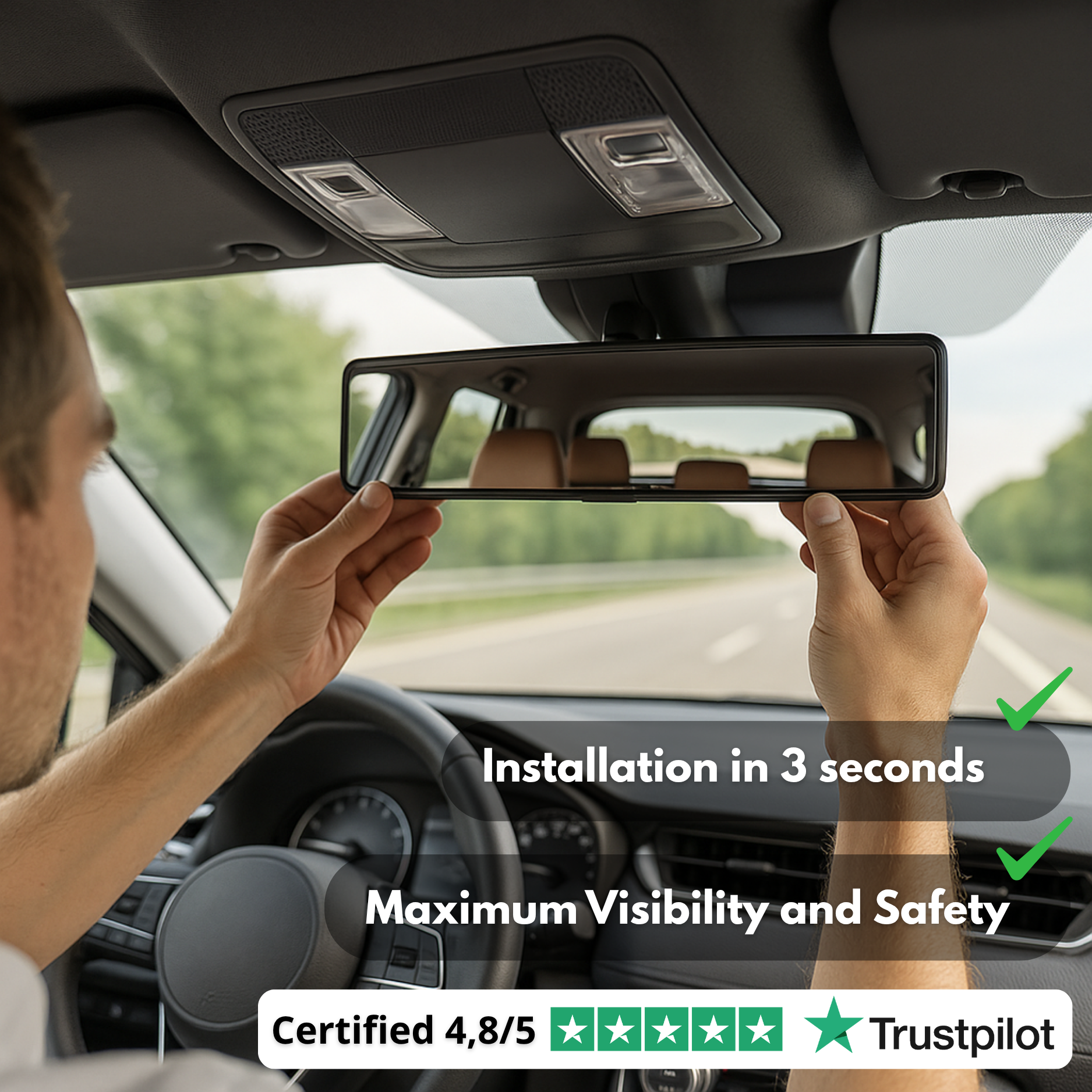 WideVision™ Mirror | Ultra-Wide Interior Rearview Mirror