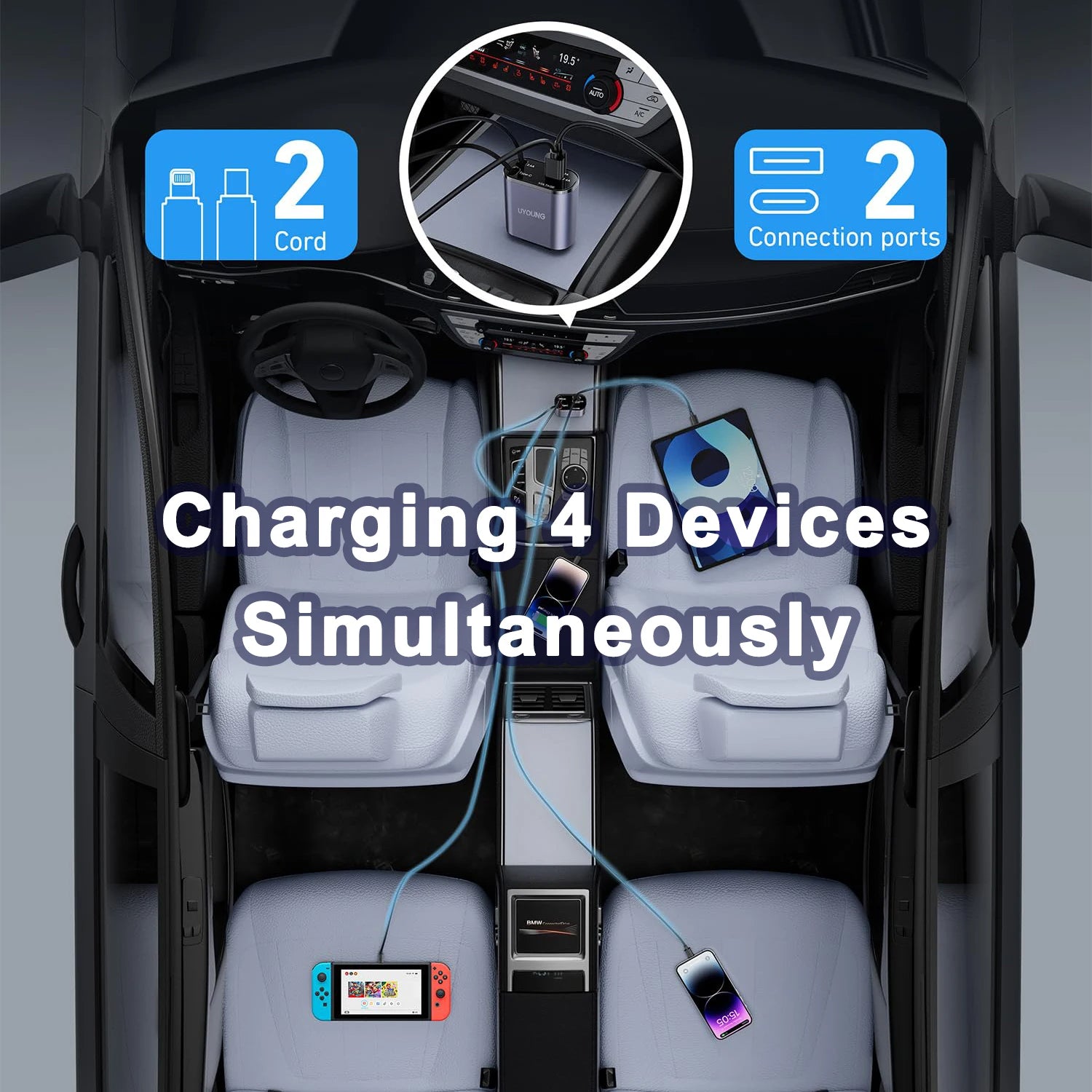 PowerLink™ | The Ultimate 4-in-1 Retractable Charger for Total Freedom