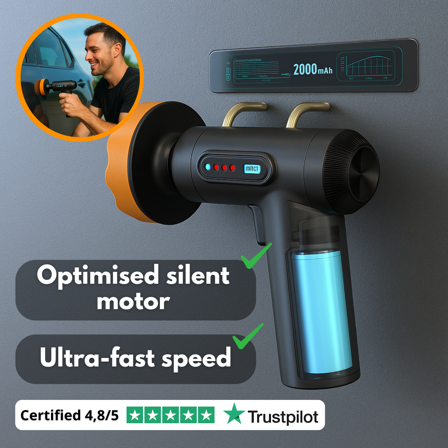 ShineForce™ Cordless Car Polisher