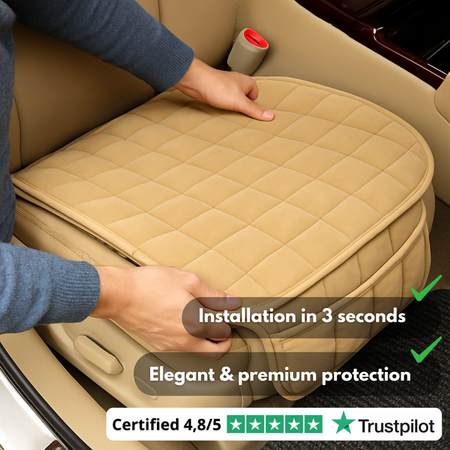 ComfortPad™ Luxe | Quilted Car Seat Cushion with Storage Pocket