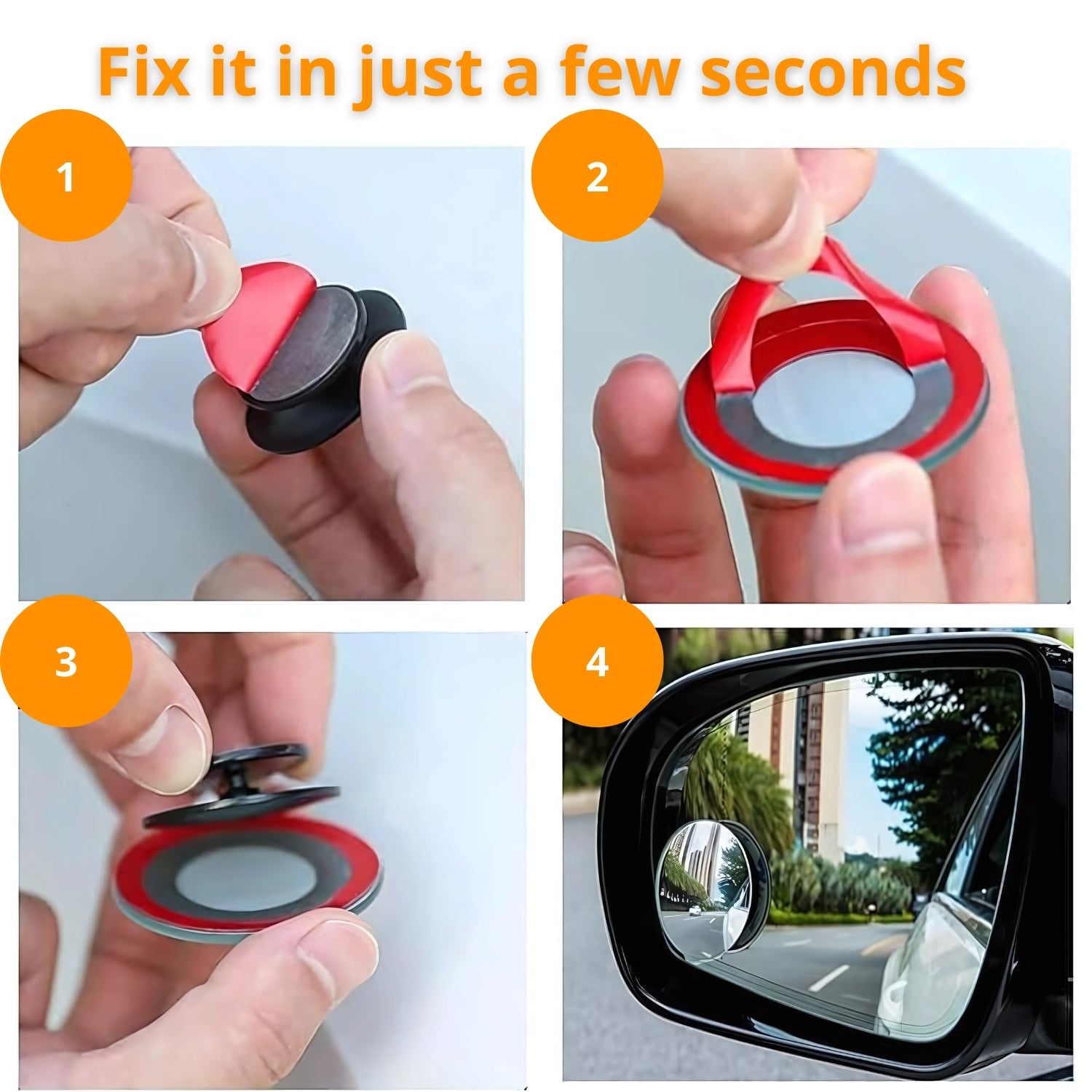 360 View | Double Mirrors for Maximum Safety on the Road (x2)