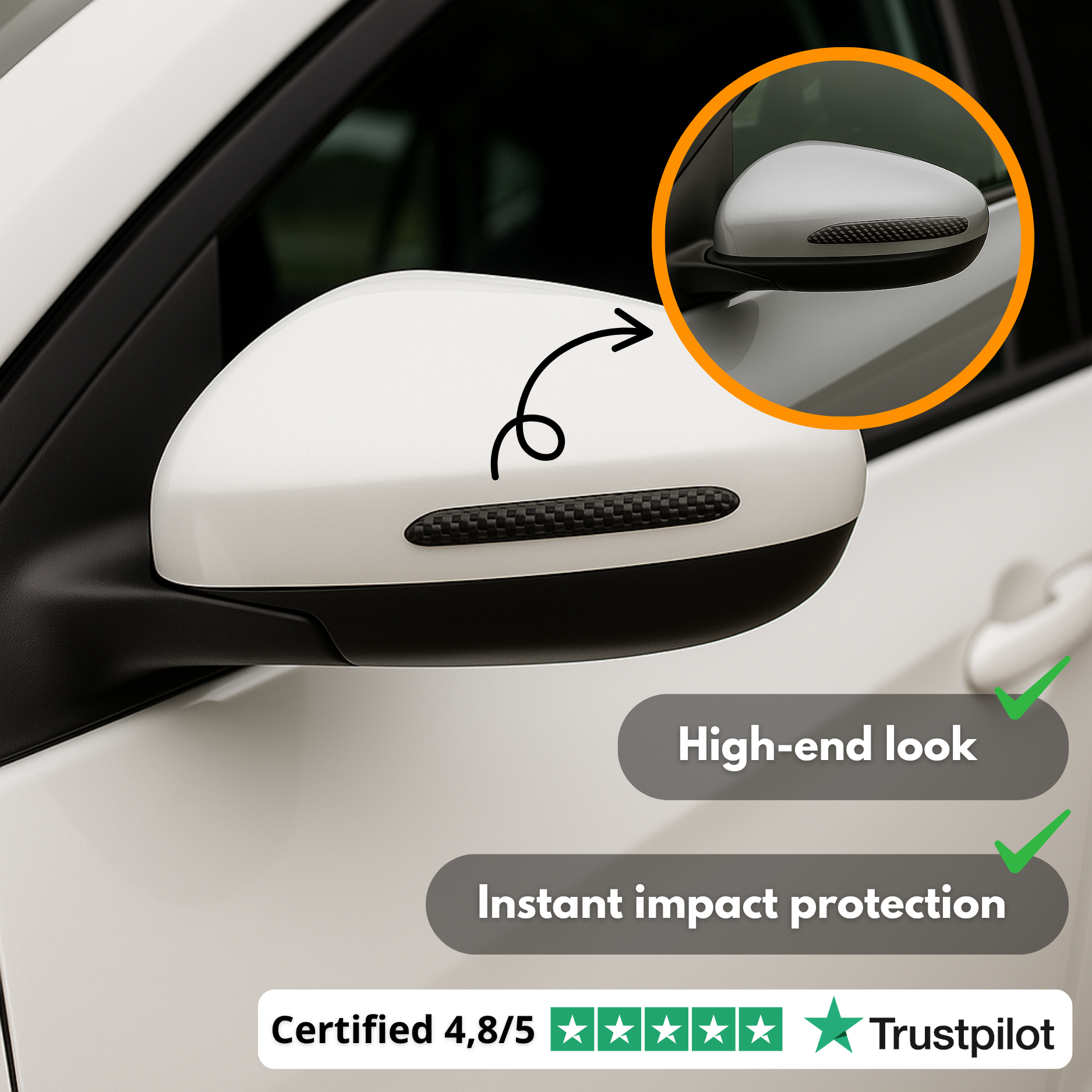 MirrorEdge Guard | Carbon-Style Side Mirror Protector (2pcs)