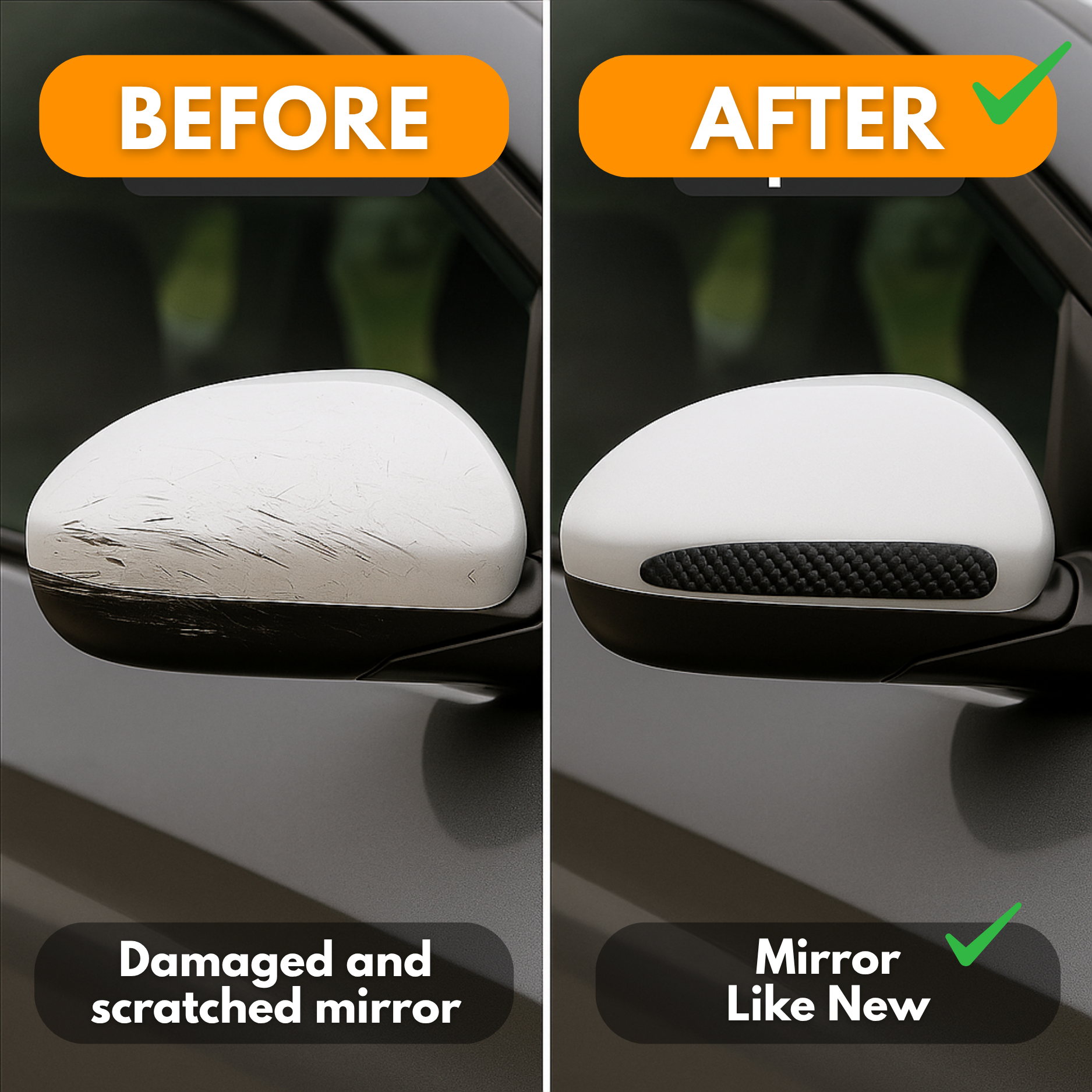 MirrorEdge Guard | Carbon-Style Side Mirror Protector (2pcs)