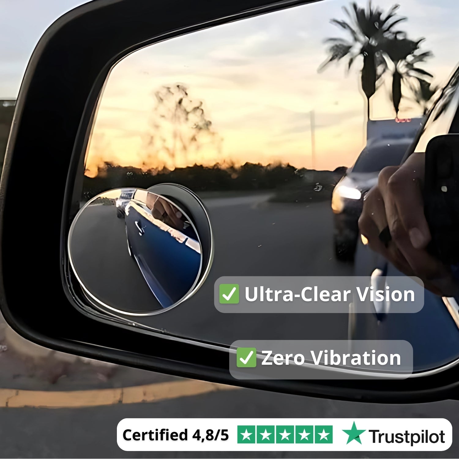 360 View | Double Mirrors for Maximum Safety on the Road (x2)