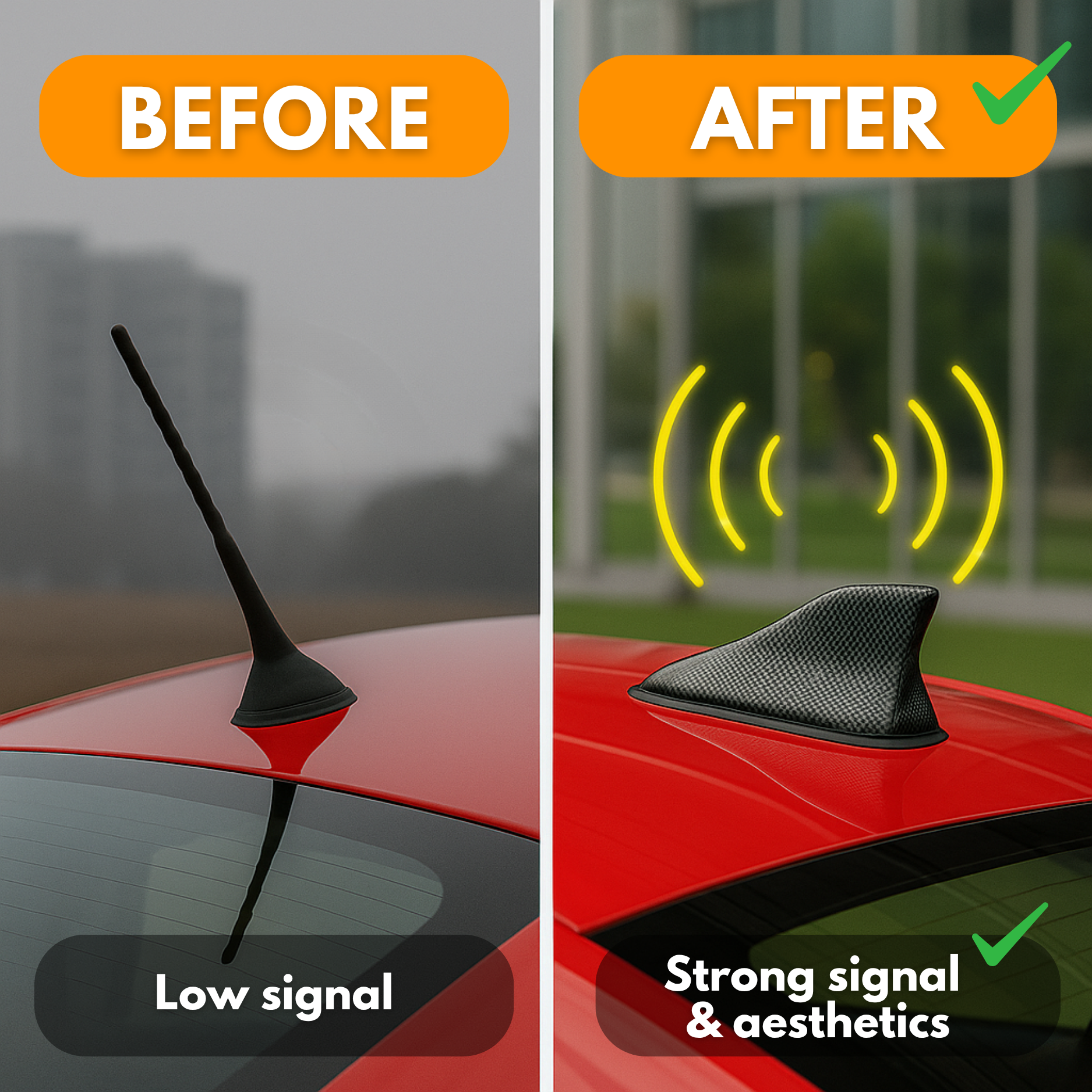 SharkBoost™ Antenna | Sleek Look. Stronger Signal.