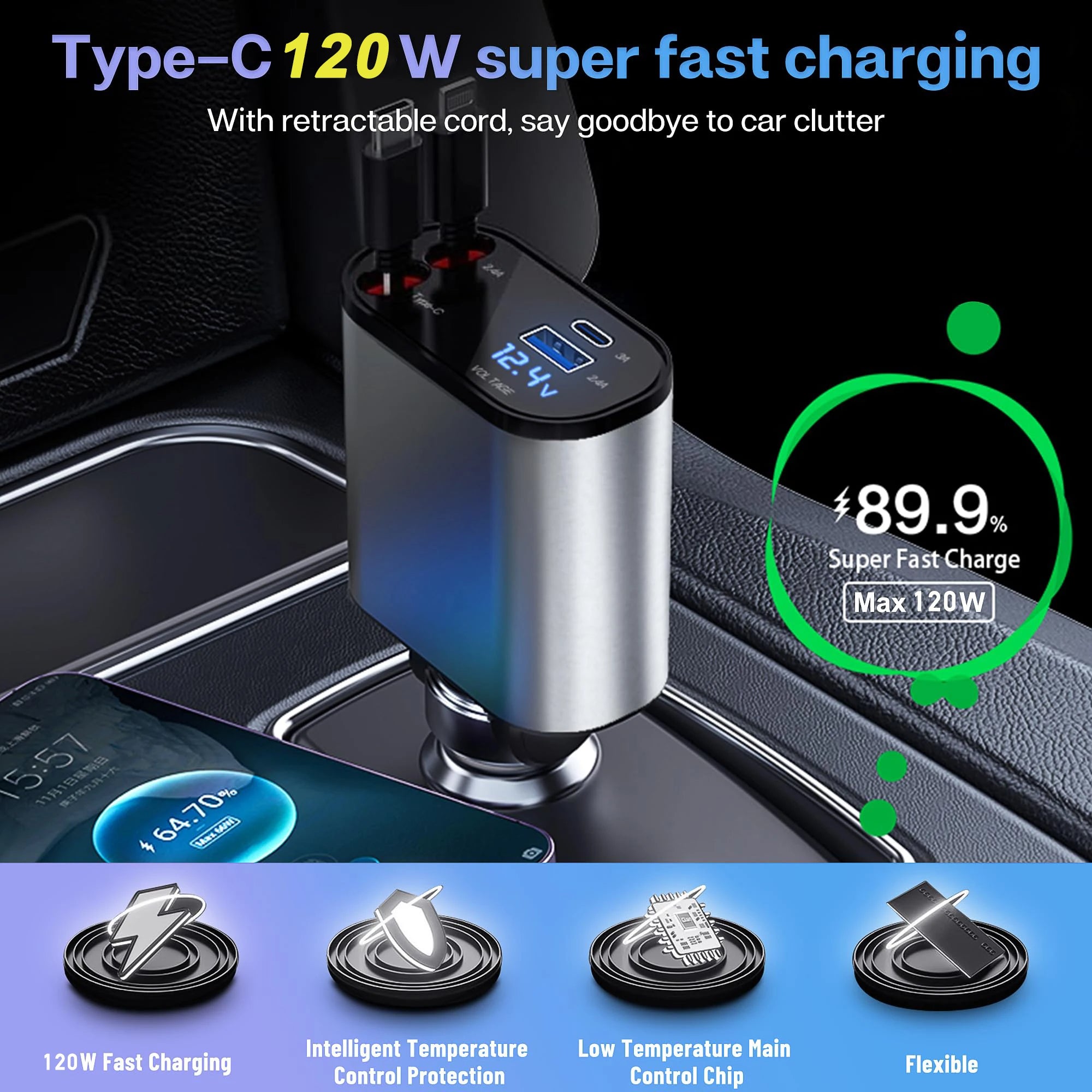PowerLink™ | The Ultimate 4-in-1 Retractable Charger for Total Freedom