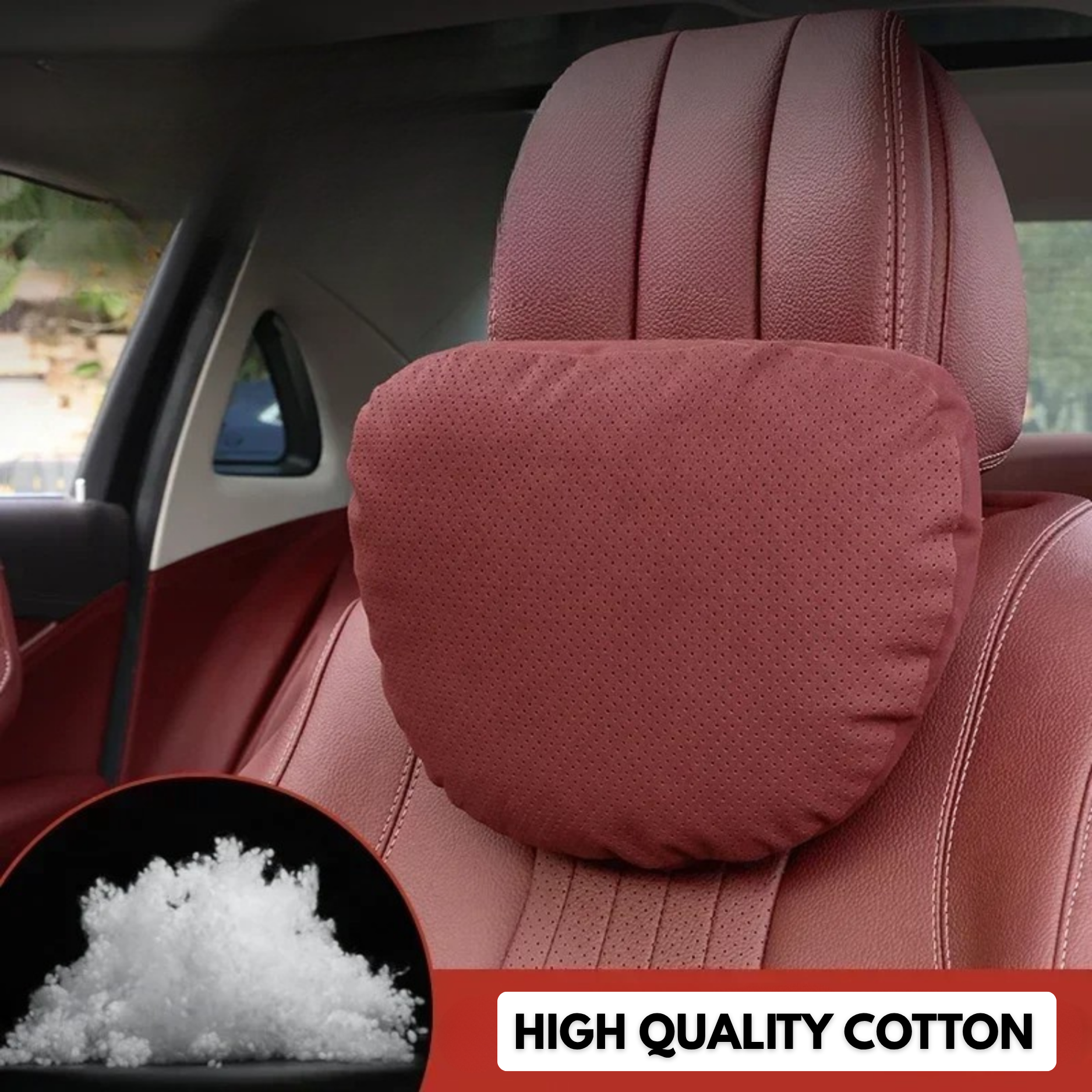 NeckEase Support | Ergonomic Memory Foam Car Headrest Pillow