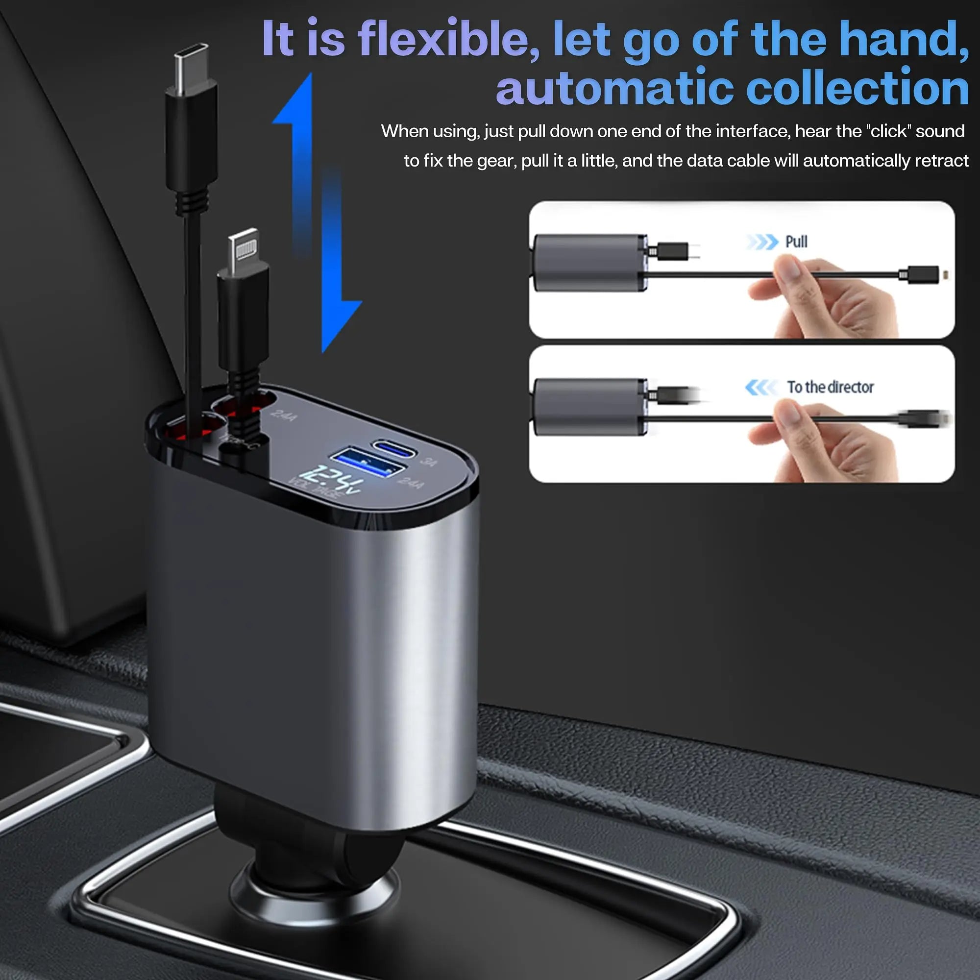 PowerLink™ | The Ultimate 4-in-1 Retractable Charger for Total Freedom