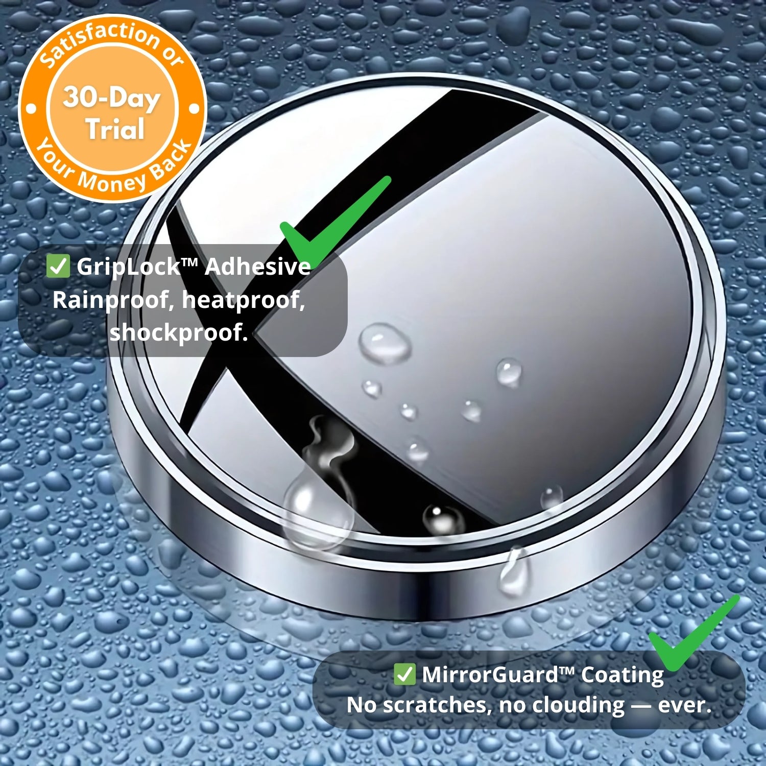 360 View | Double Mirrors for Maximum Safety on the Road (x2)