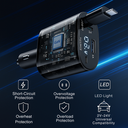 VoltMate™ 4-in-1 Smart Car Charger