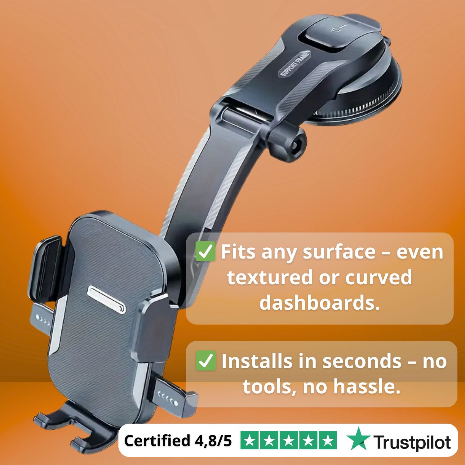 SafeDock 360 Unshakable Phone Support with Full Angle Freedom