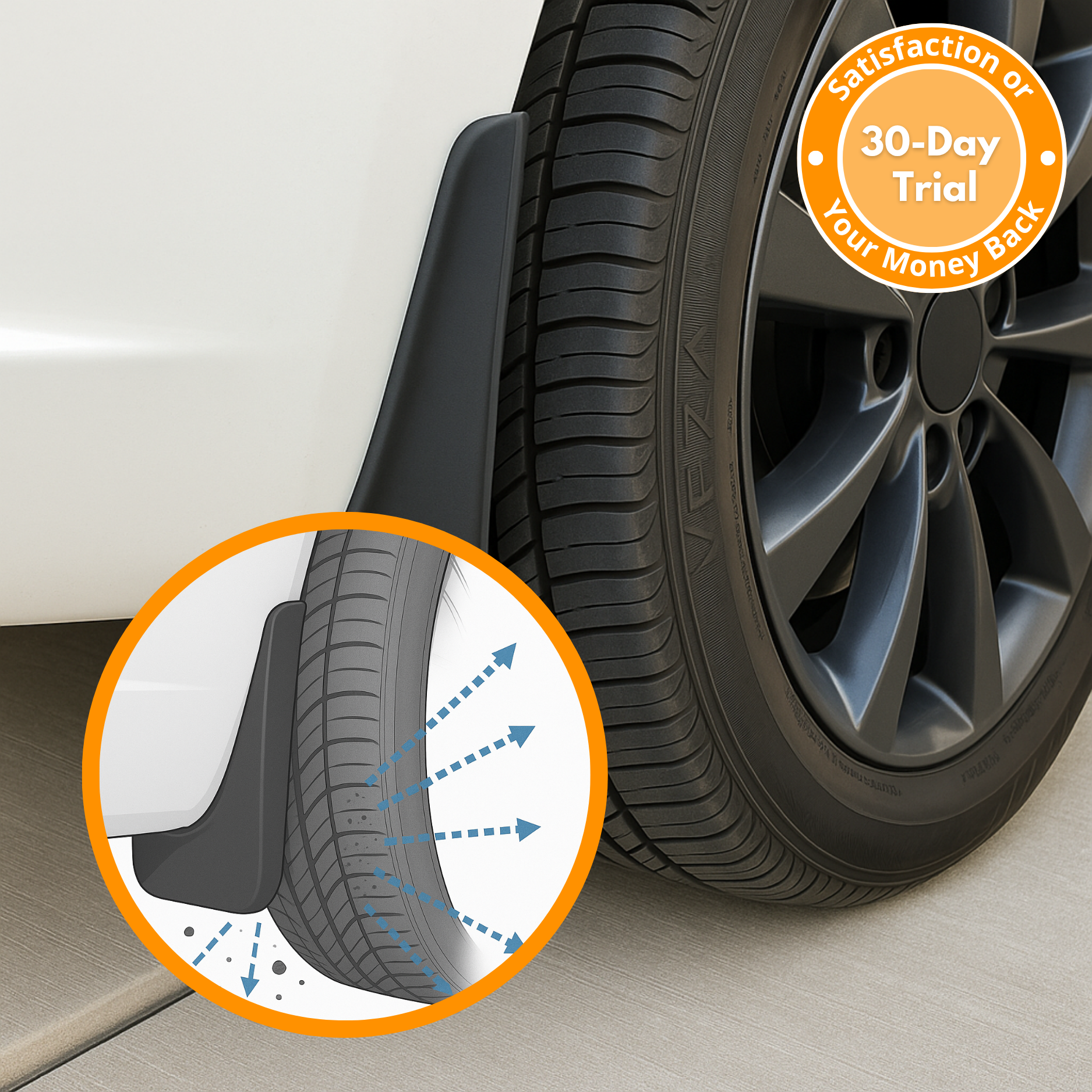 MudGuard™ Pro | Rear Wheel Splash Protector for Cars (2 pcs)