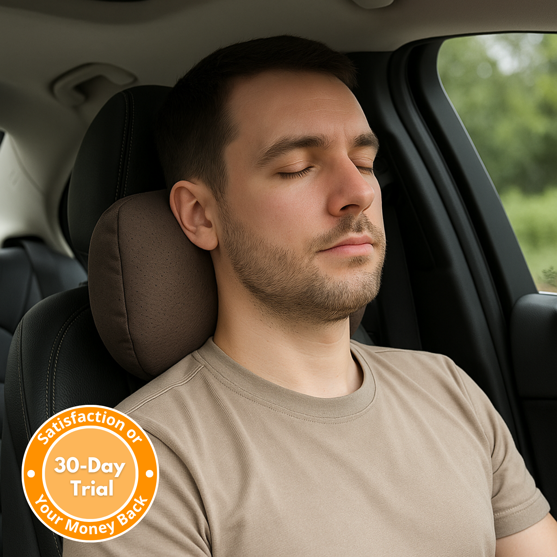 NeckEase Support | Ergonomic Memory Foam Car Headrest Pillow