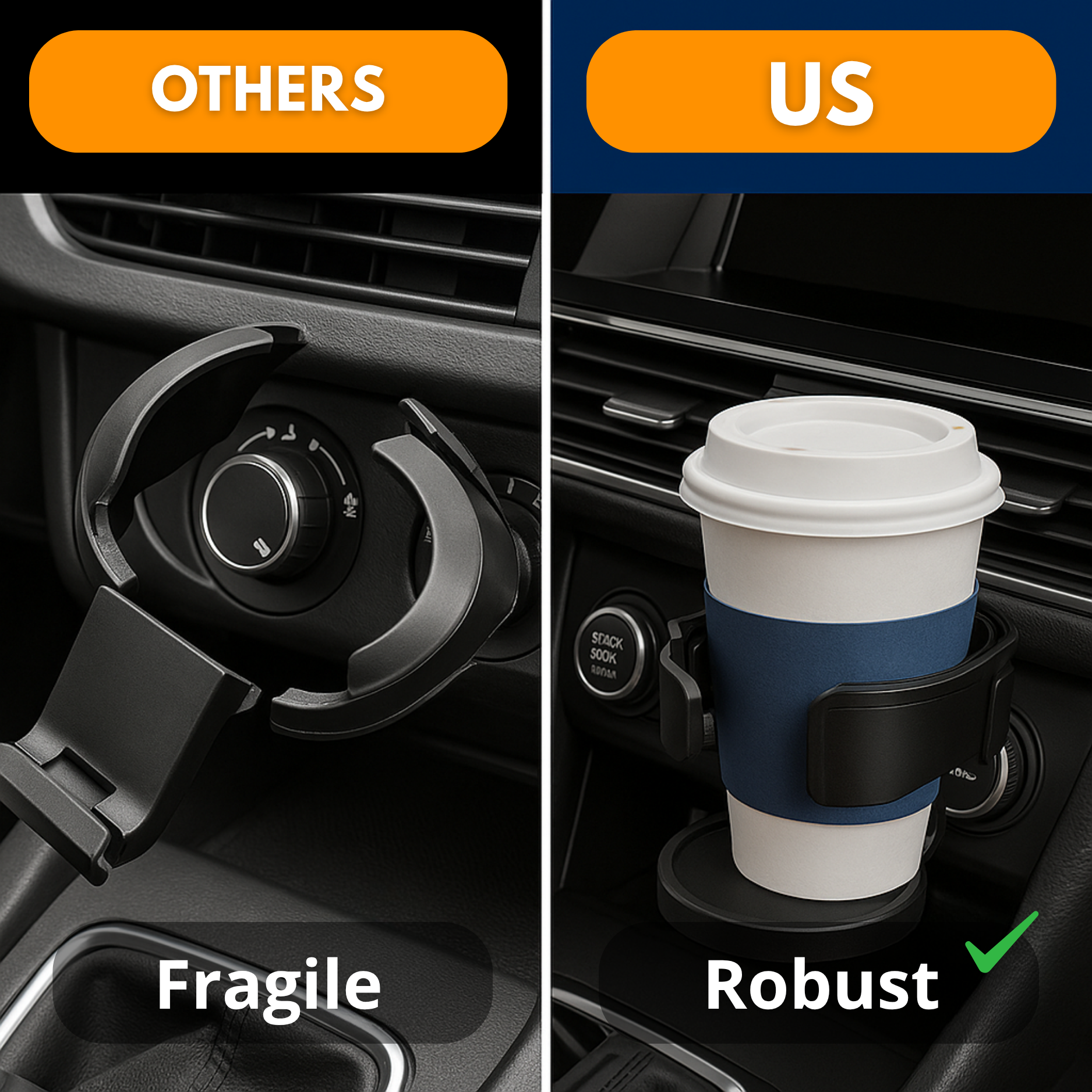 CupGrip™ Air | Adjustable Car Vent Cup Holder