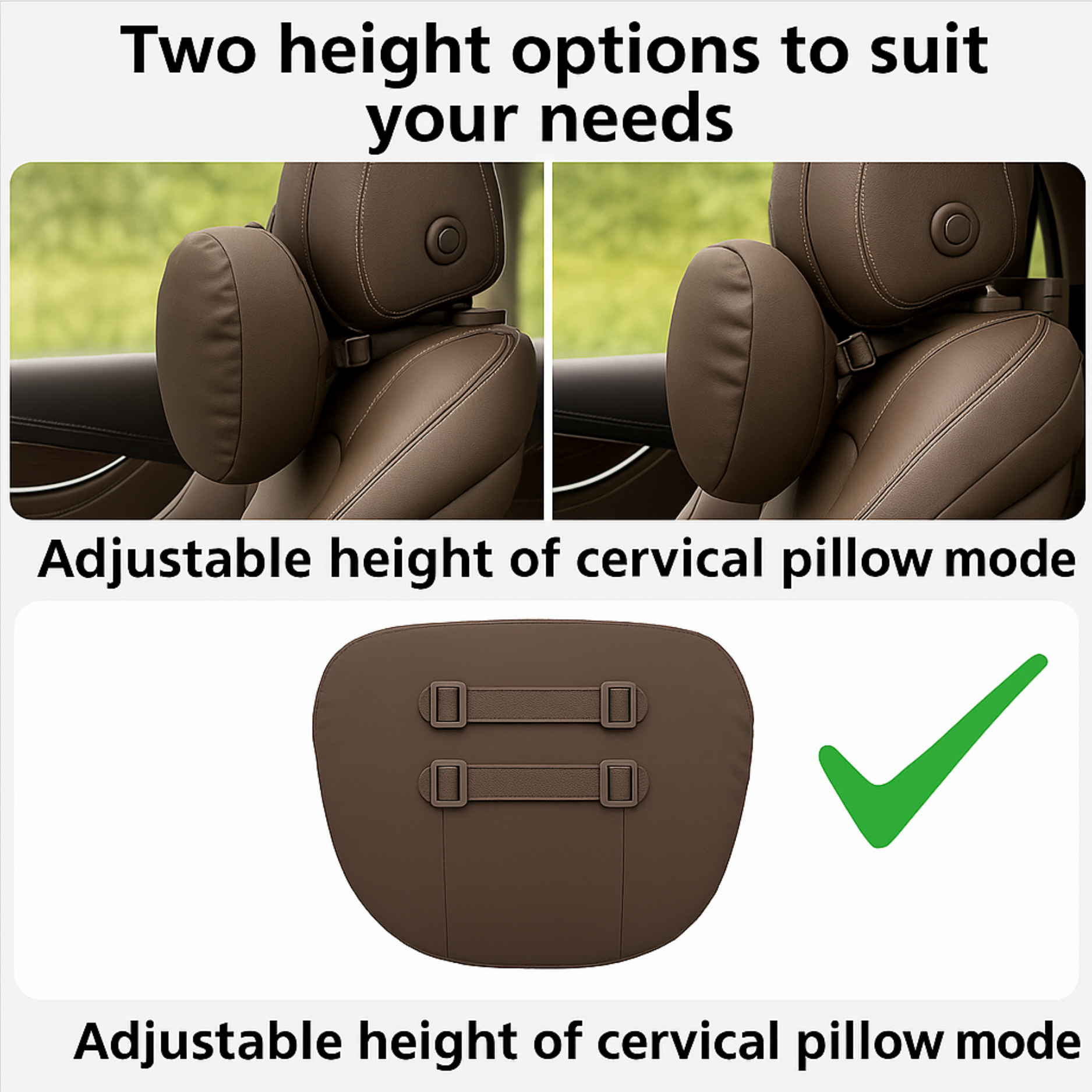 NeckEase Support | Ergonomic Memory Foam Car Headrest Pillow