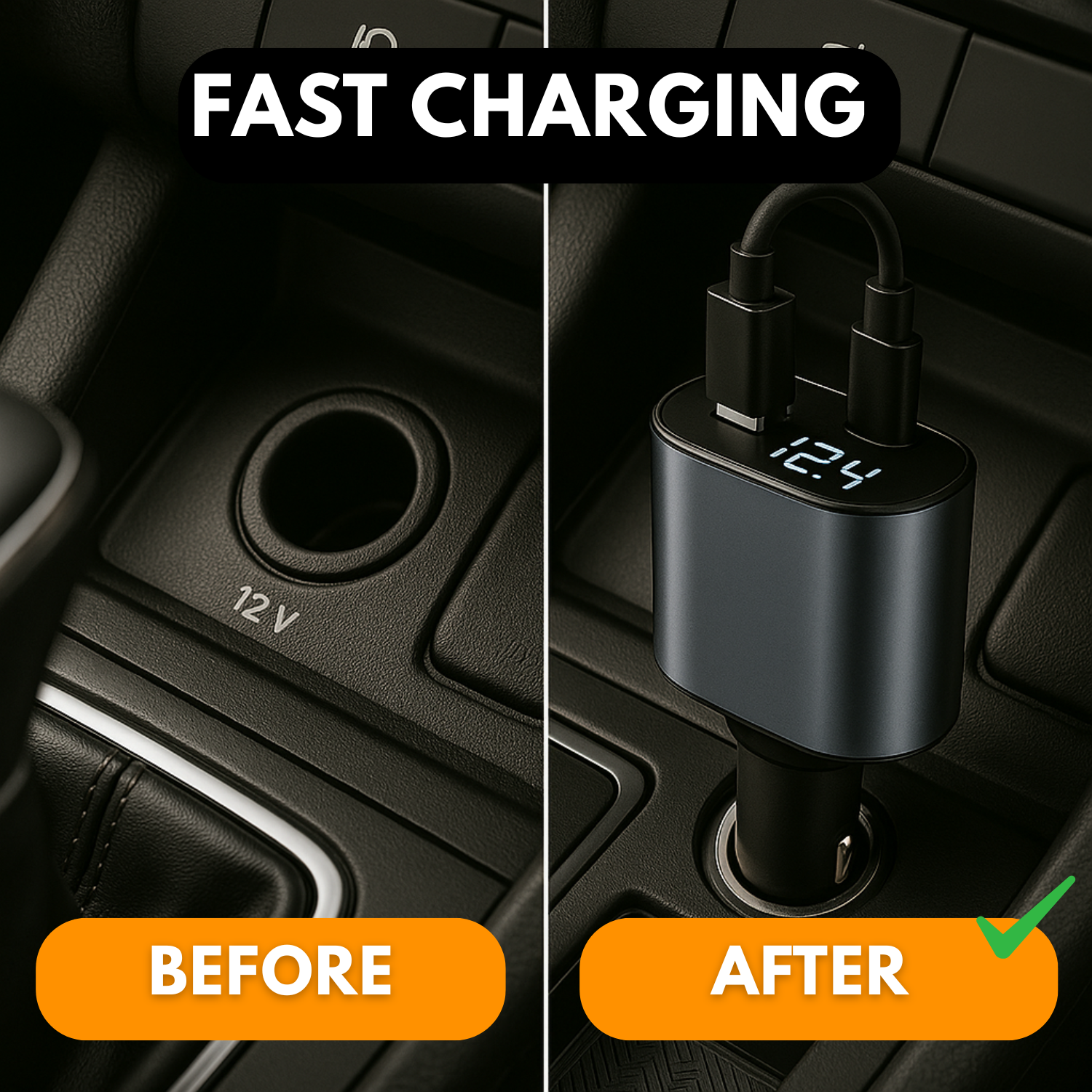 VoltMate™ 4-in-1 Smart Car Charger