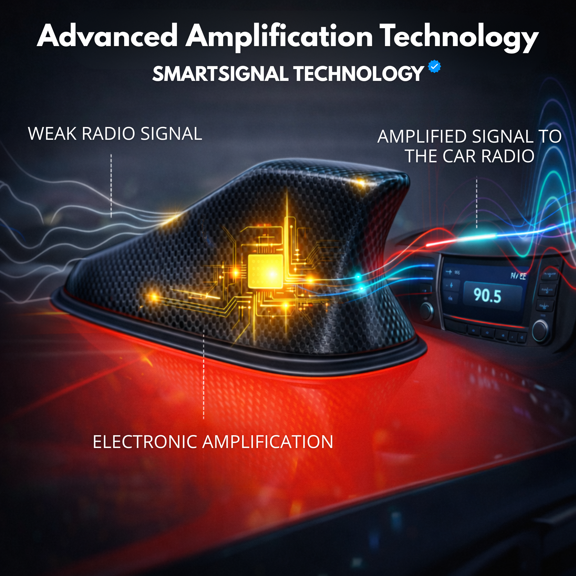Shark Car Antenna Amplifier – Superior Radio Reception