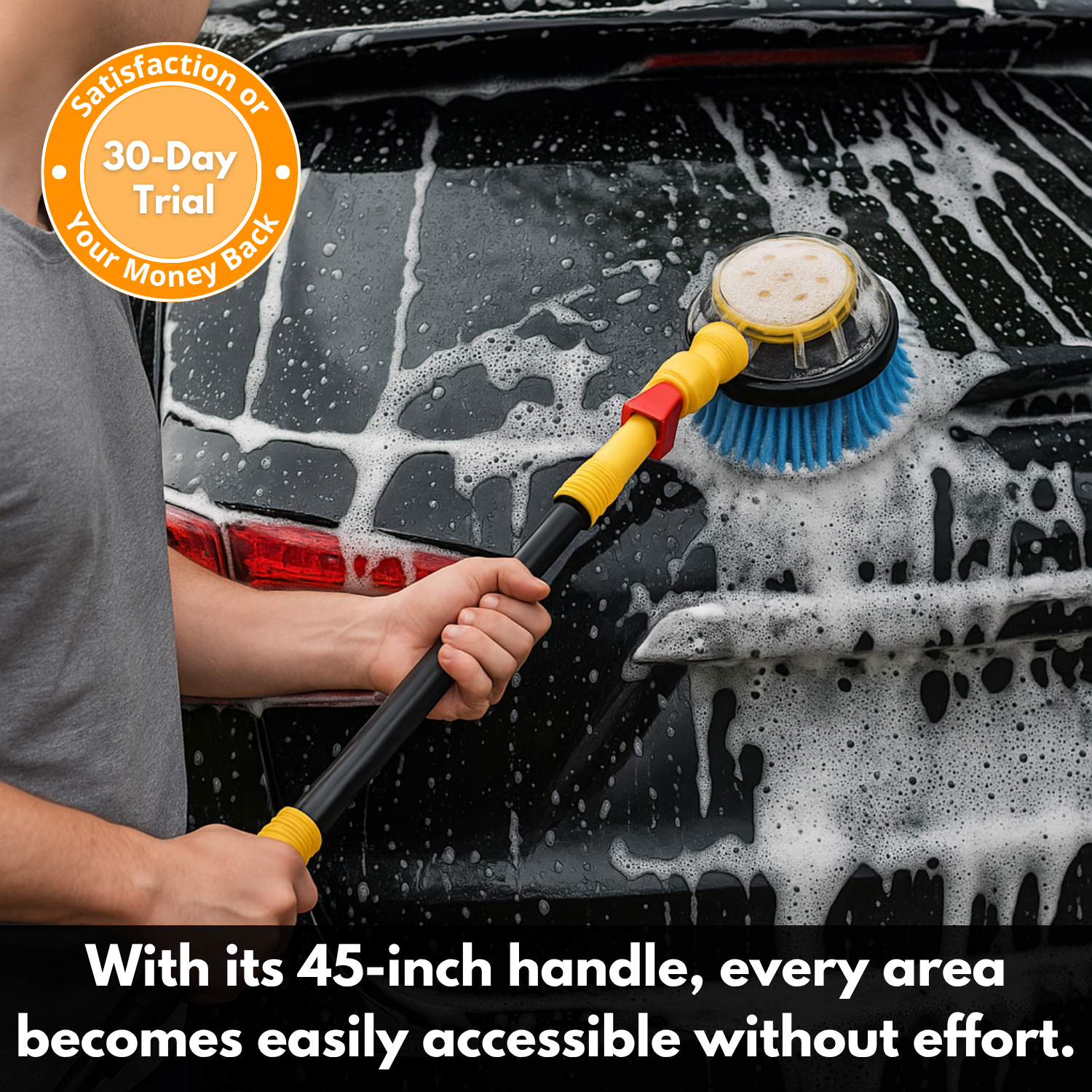 HydroSpin360™ | Active foam rotating brush – no electricity required