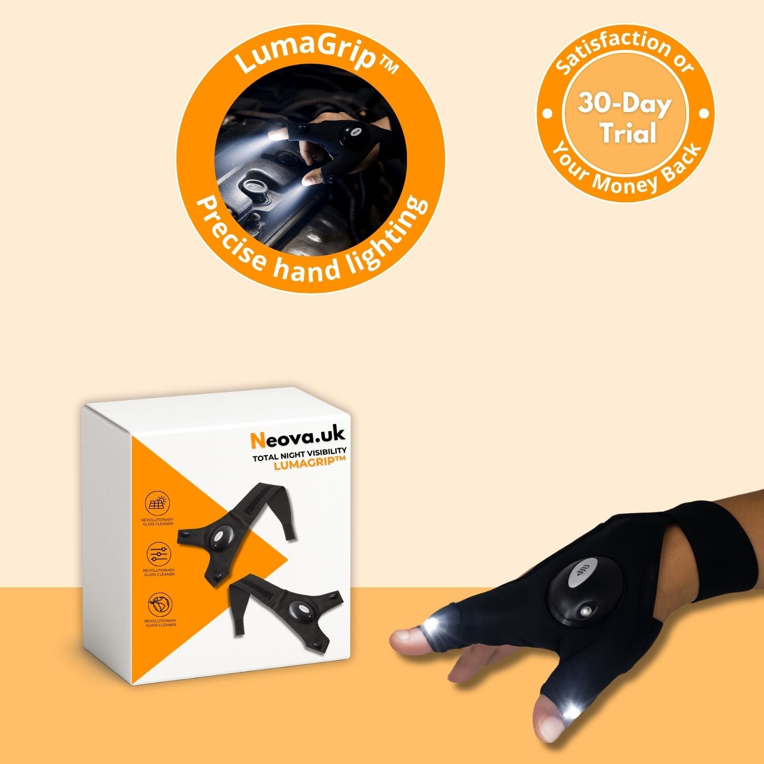 LumaGrip™ – precision luminous gloves