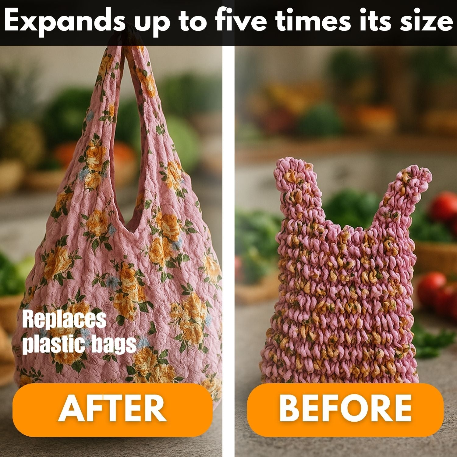 FlexiBag™ – Expandable Reusable Tote