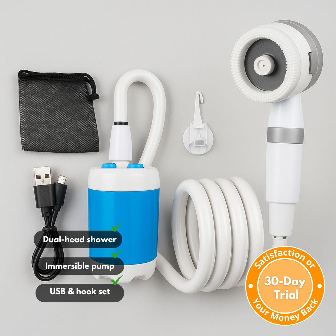 FlowJet360™ | High-pressure portable shower