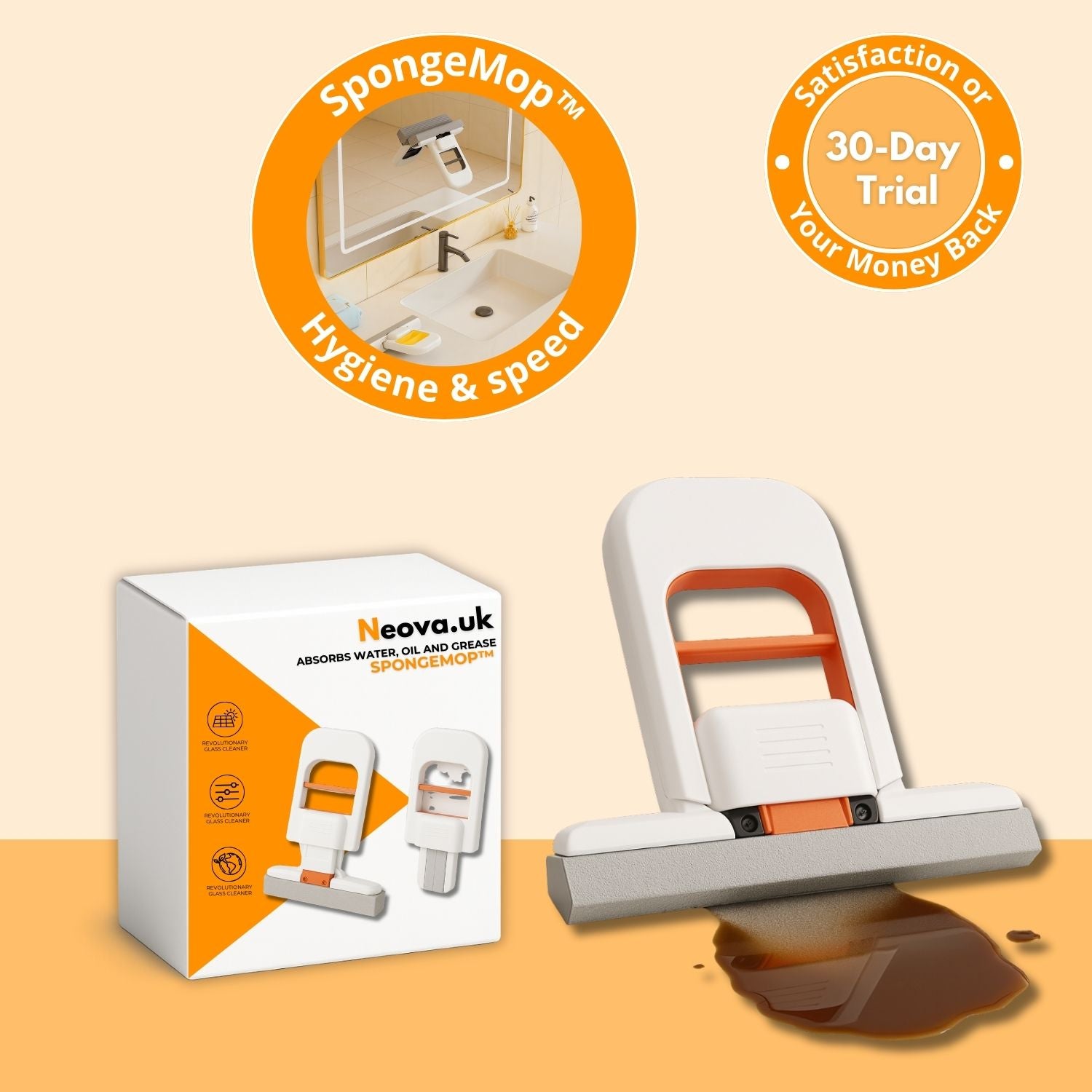 SpongeMop™ – Self-Wringing Sponge Mop
