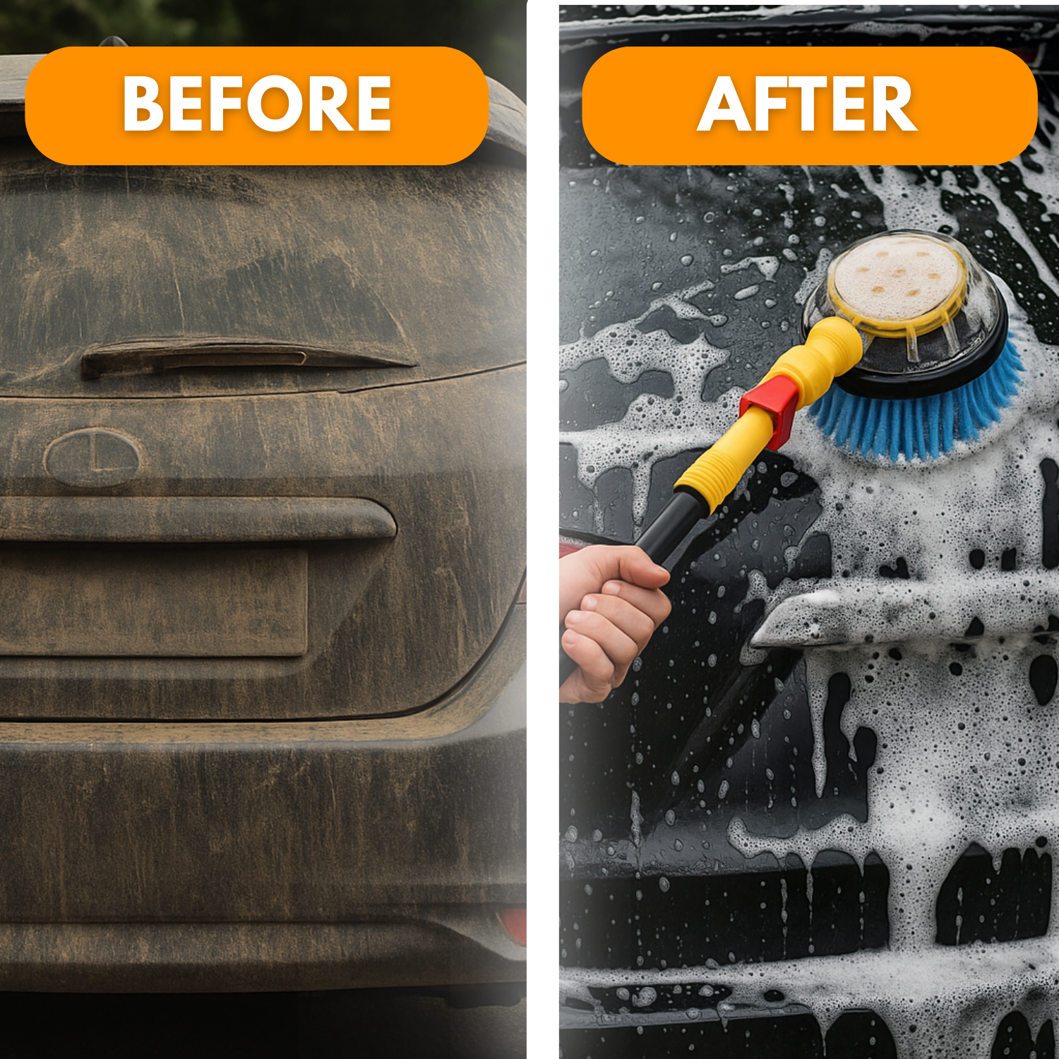 HydroSpin360™ | Active foam rotating brush – no electricity required