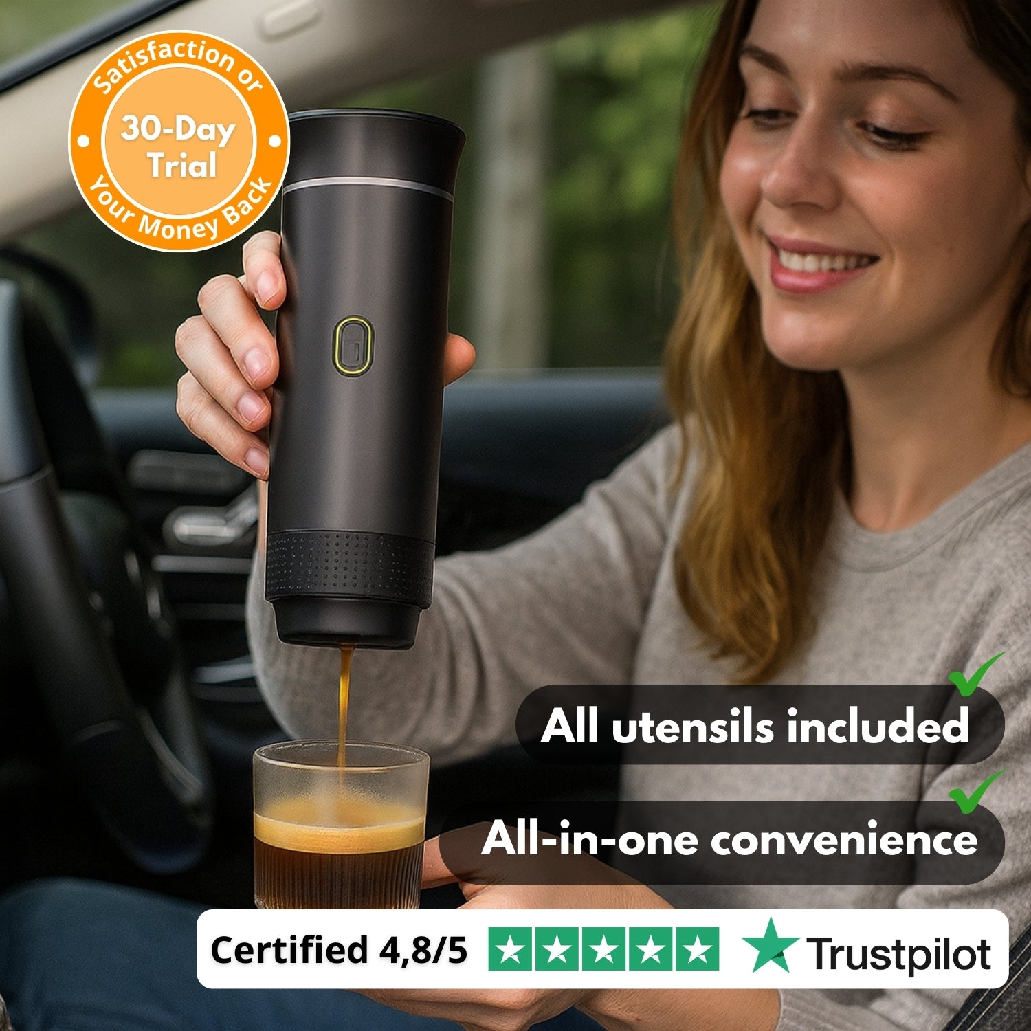 CaffioPress™ – 3-in-1 Portable Espresso Maker