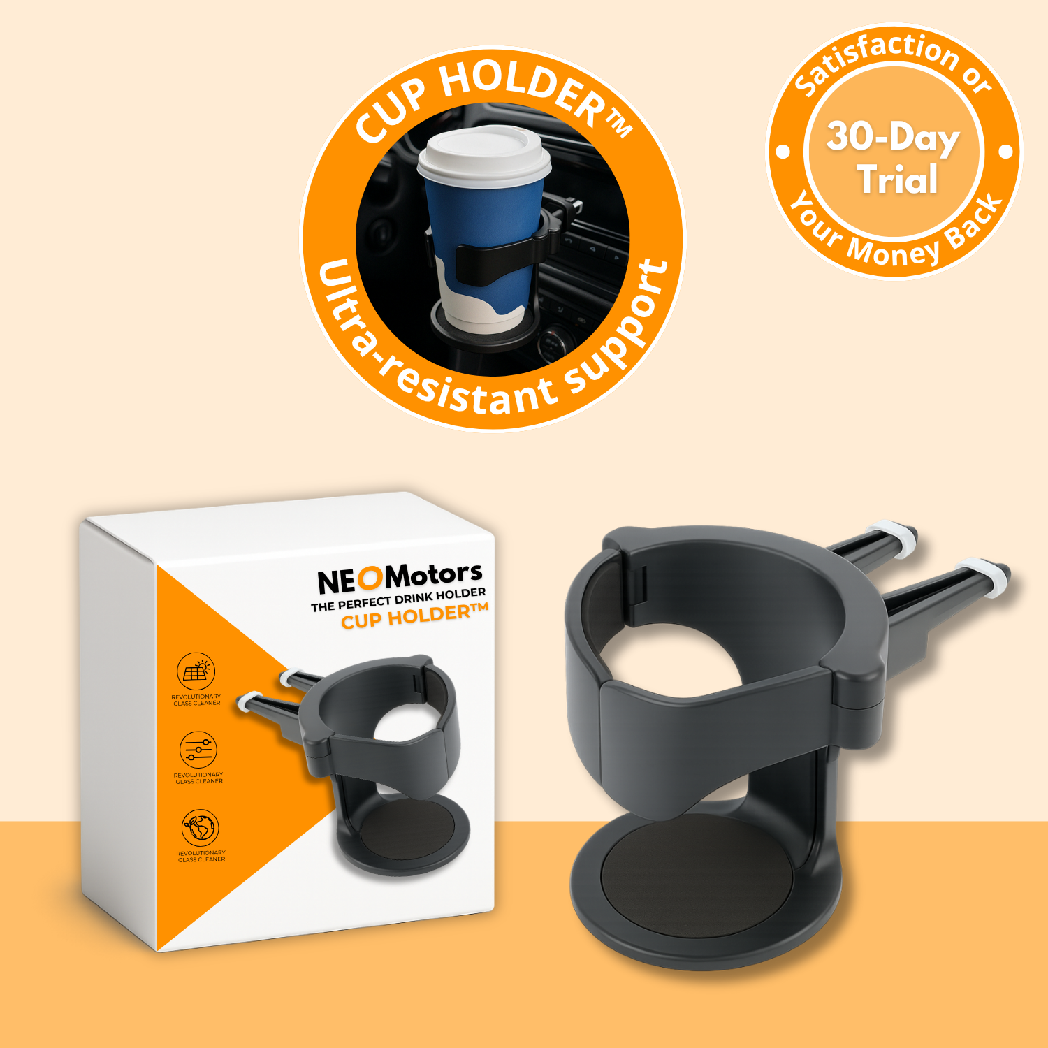 CupGrip™ Air | Adjustable Car Vent Cup Holder