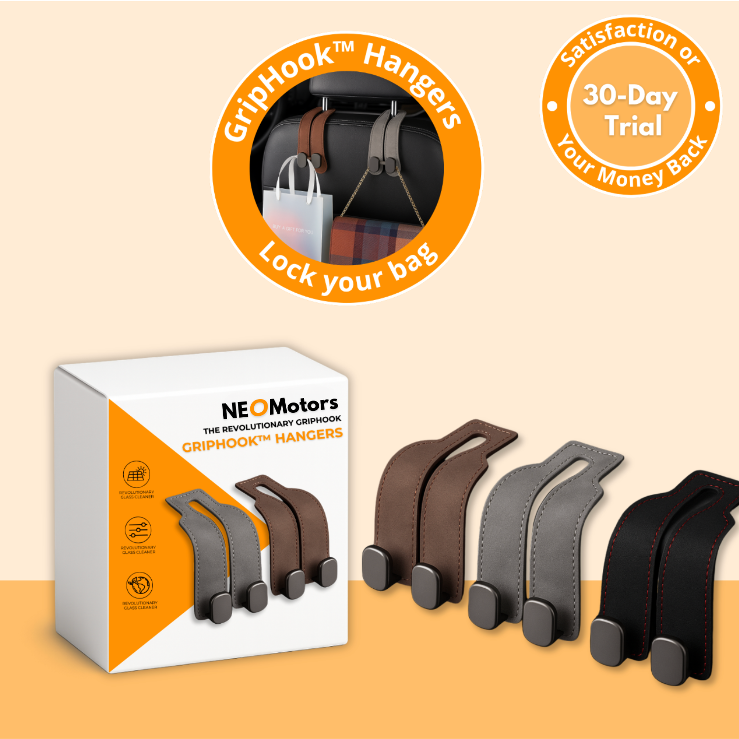GripHook™ Hangers | The Premium Car Seat Hanger