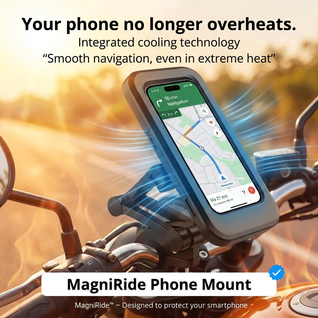 MagniRide PRO™ – Premium 360° Waterproof Phone Mount