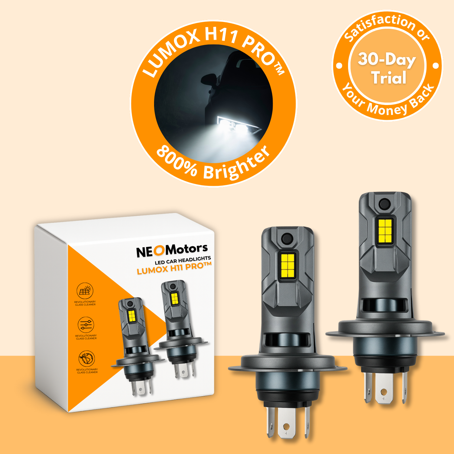 LUMOX H11 PRO™ | Unleash Maximum Visibility Wherever You Drive